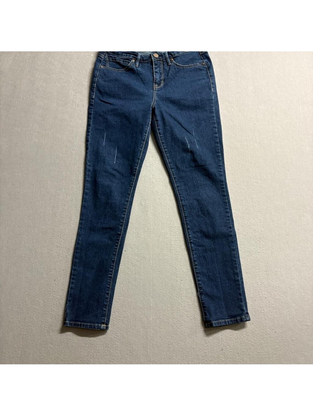 Seven7 Skinny Jeans Womens Size 4 Dark Wash Blue Denim Stretch Distressed